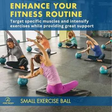 ProBody Pilates Small Exercise Ball - 9 Inch for Stability