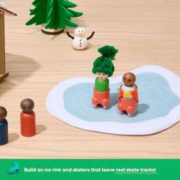 KiwiCo Winter Wonderland - 2024 Advent Calendar for Kids | Christmas Activities For Kids | Assemble Winter Village with Motorized Sledding Hill, Ice Skating Rink, Reindeer, Christmas Trees & more!