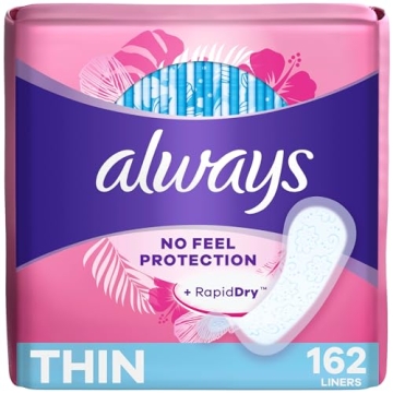 Always Thin Daily Panty Liners - Light Absorbency & Unscented Comfort
