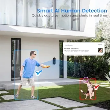 SUNNYJANE 1080p Wireless Video Doorbell with AI Detection