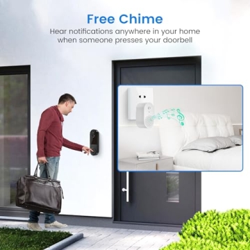SUNNYJANE 1080p Wireless Video Doorbell with AI Detection