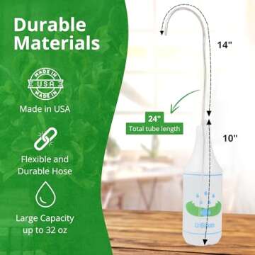 UpBloom - 32 Oz Squeeze Bottle for Hanging Plants, Squirt Bottle/Water Container for Outdoor/Indoor Hanging Plant Made in The USA (Great Alternative for Outdoor/Indoor Watering Can)