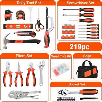 ValueMax 219-Piece Home Tool Set for Beginners