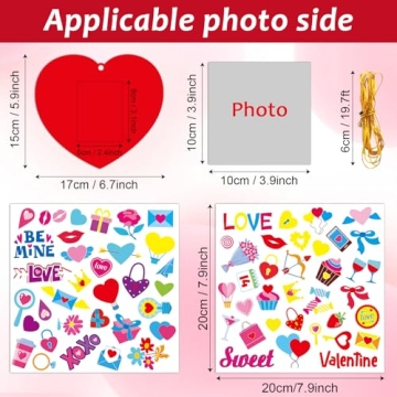 Qyeahkj Valentine's Day Heart Picture Frame Craft Kit for Kids