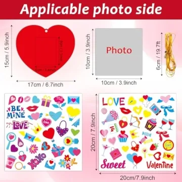 Qyeahkj Valentine's Day Heart Picture Frame Craft Kit for Kids