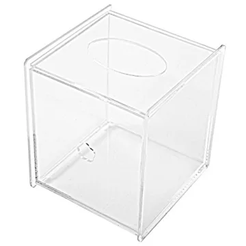 MyGift Clear Acrylic Tissue Dispenser for Home and Office