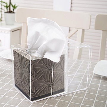 MyGift Clear Acrylic Tissue Dispenser for Home and Office