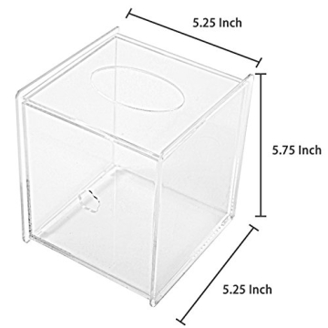 MyGift Clear Acrylic Tissue Dispenser for Home and Office