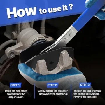 Professional Brake Caliper Compression Tool Kit with Gloves & Hooks