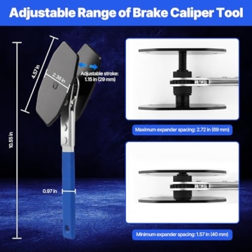 Brake Caliper Compression Tool with 4 Heavy-Duty Hooks