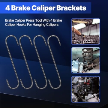 Brake Caliper Compression Tool with 4 Heavy-Duty Hooks