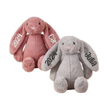 Dyoart Personalized Easter Bunny Rabbit - Custom Name Plush Toy