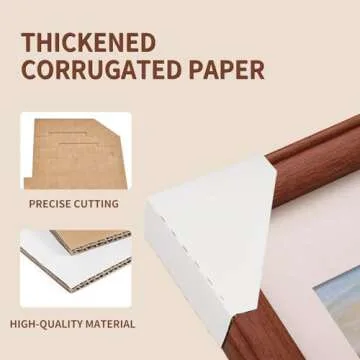 Mardili 120 PACK Adjustable Picture Frame Cardboard Corner Protectors for Shipping, Packing or Moving Art - Pack of 120 - Fold 3 ways to fit frames from 0.5" - 1.5" (120 pack)