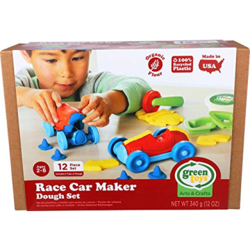 Green Toys Race Car Maker Dough Set - 12 Piece Pretend Play, Motor Skills, Creative Arts & Crafts Ac...