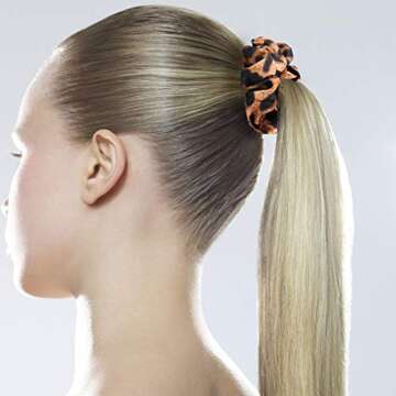 Ondder 6 Pack Leopard Scrunchies - Chic Hair Accessories for Women