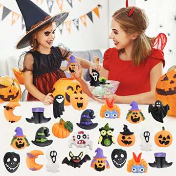 48 Pcs Halloween Mochi Squishy Toys for Kids' Parties