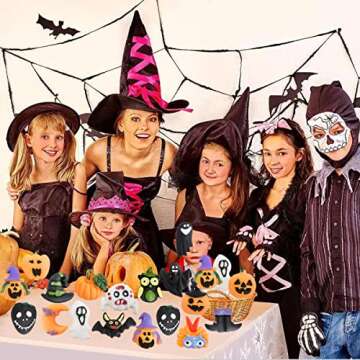 48 Pcs Halloween Mochi Squishy Toys for Kids' Parties