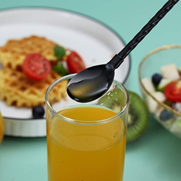 HOMQUEN Eco-Friendly Iced Tea Spoon & Straw Set 4 Piece
