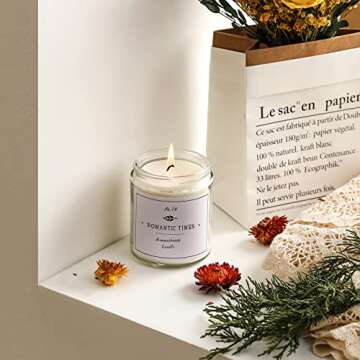 24 Pack, 8 OZ Thick Glass Jars with Metal Lids, Clear Round Candle Making Jars,Empty Food Storage Containers, Mason Canning Jar For Spice, Powder, Liquid, Sample, Lotion, Cosmetic,Dishwasher Safe