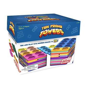 Junior Learning Ten Frame Towers Board Games
