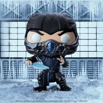 Funko POP Movies: Mortal Kombat - Sub-Zero 4" Vinyl Figure, Multicolor, Standard