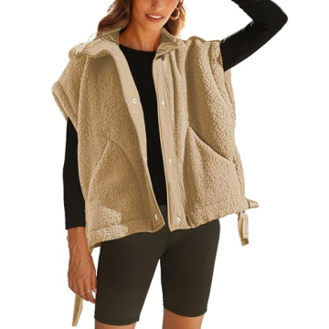 Gozoloma Women's Oversized Fleece Vest - Cozy and Stylish Layering Essential