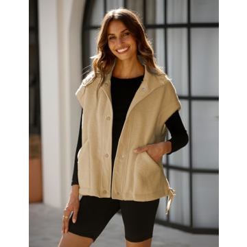 Gozoloma Women's Oversized Fleece Vest for All Occasions