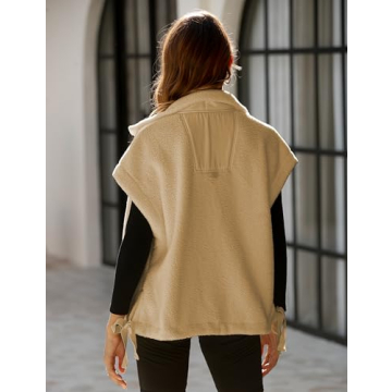 Gozoloma Women's Oversized Fleece Vest for All Occasions