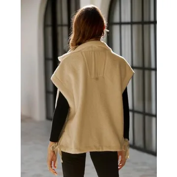 Gozoloma Women's Oversized Fleece Vest for All Occasions