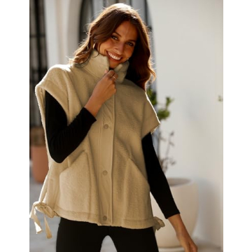 Gozoloma Women's Oversized Fleece Vest for All Occasions