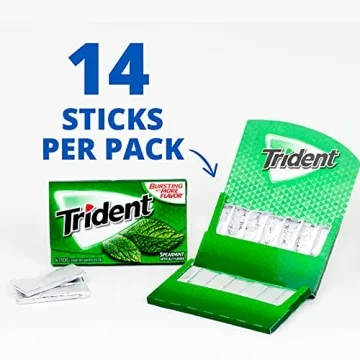 Trident Spearmint Sugar Free Gum - 12 Packs