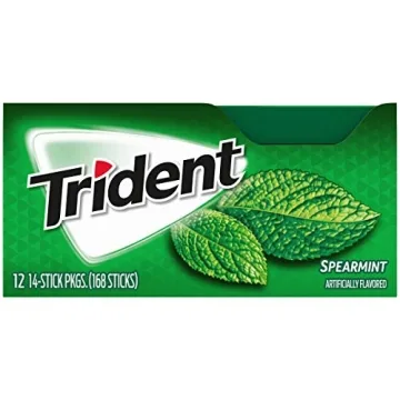 Trident Spearmint Sugar Free Gum - 12 Packs