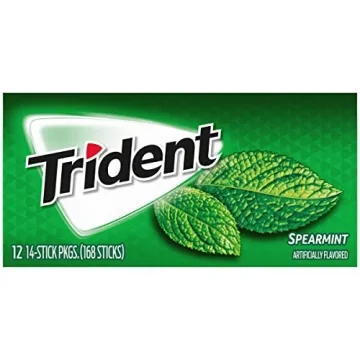 Trident Spearmint Sugar Free Gum - 12 Packs