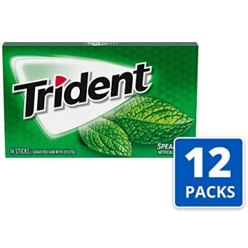 Trident Spearmint Sugar Free Gum - 12 Packs