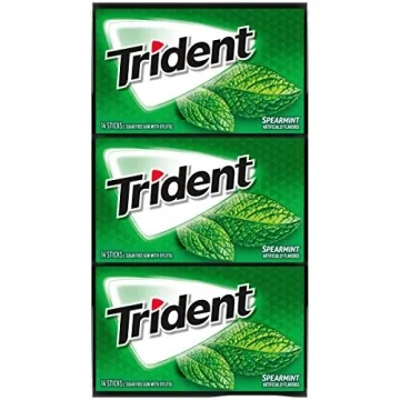 Trident Spearmint Sugar Free Gum - 12 Packs