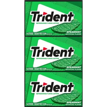 Trident Spearmint Sugar Free Gum - 12 Packs