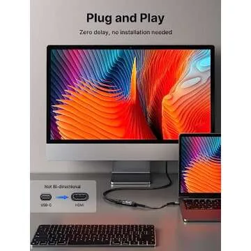 JSAUX USB Type-C to 4K HDMI Adapter for iPhone & Mac