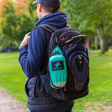 Recrelax Large Sandproof Beach Blanket - 10ft X 9ft - Water Resistant Beach Mat - Lightweight Compact and Durable - 4 Plastic Stakes, Storage Pocket, Carry Bag and Carabiner (Cool Blues)