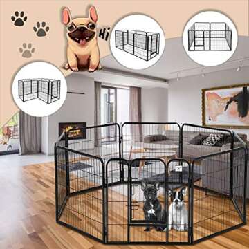 Large Dog Kennel 40 Inch Foldable Playpen for Pets