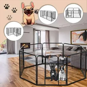 Large Dog Kennel 40 Inch Foldable Playpen for Pets