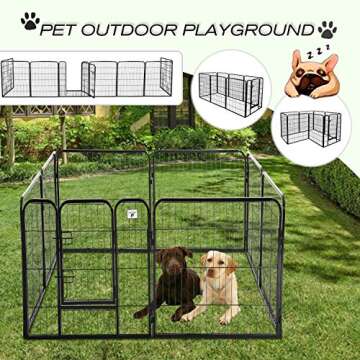 Large Dog Kennel 40 Inch Foldable Playpen for Pets