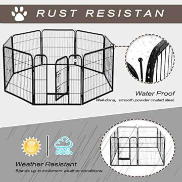 Large Dog Kennel 40 Inch Foldable Playpen for Pets