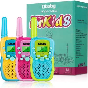 Obuby Kids Walkie Talkies - 3KM Range & 22 Channels