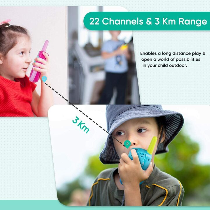 Obuby Kids Walkie Talkies - 3KM Range & 22 Channels