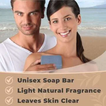 One With Nature Dead Sea Salt Lavender Soap 4oz Bars 3Pack - Dead Sea Salt Contains Magnesium, Sulfur & 21 Essential Minerals - Ideal for All Skin - Shea Butter, Argan Oil Enriches, Natural Fragrance