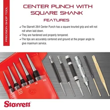 Starrett Steel Center Punch for Precise Drilling