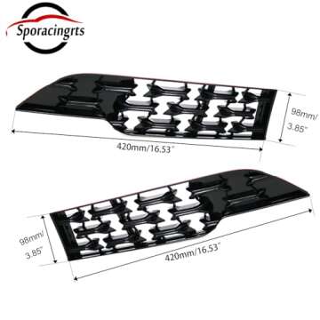 Sporacingrts Front Grill Mesh Inserts - Premium Exterior Accessories Compatible with 2023-2024 Mazda...