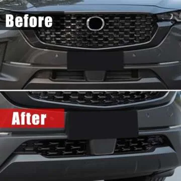 Sporacingrts Front Grill Mesh Inserts - Premium Exterior Accessories Compatible with 2023-2024 Mazda CX-50 - ABS Material, Set of 2 (Compatible with 2023 CX-50 Grills)