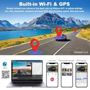 4K Dual Dash Cam with Night Vision 5G Wi-Fi Free 64GB Card