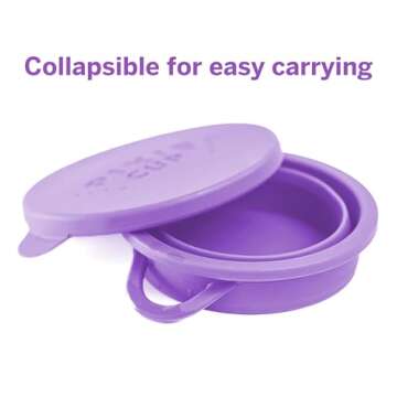 Pixie Menstrual Cup Compact Sterilizer - Good for Public Restrooms, Camping, or Dorms - Collapsible Cleaner Container for Your Menstrual Disc & Period Cup - Microwavable - Reusable - Case Holder